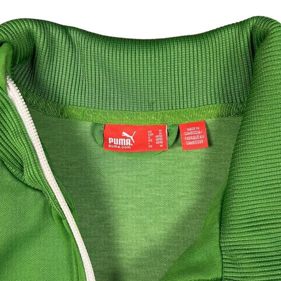 Puma Pin Striped Green Track Jacket - Picture 5 of 5